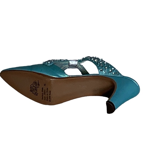 Vintage Miniature Collectible High Heel Shoe Retired LTD Edition 2000 Blue Teal - Picture 6 of 16